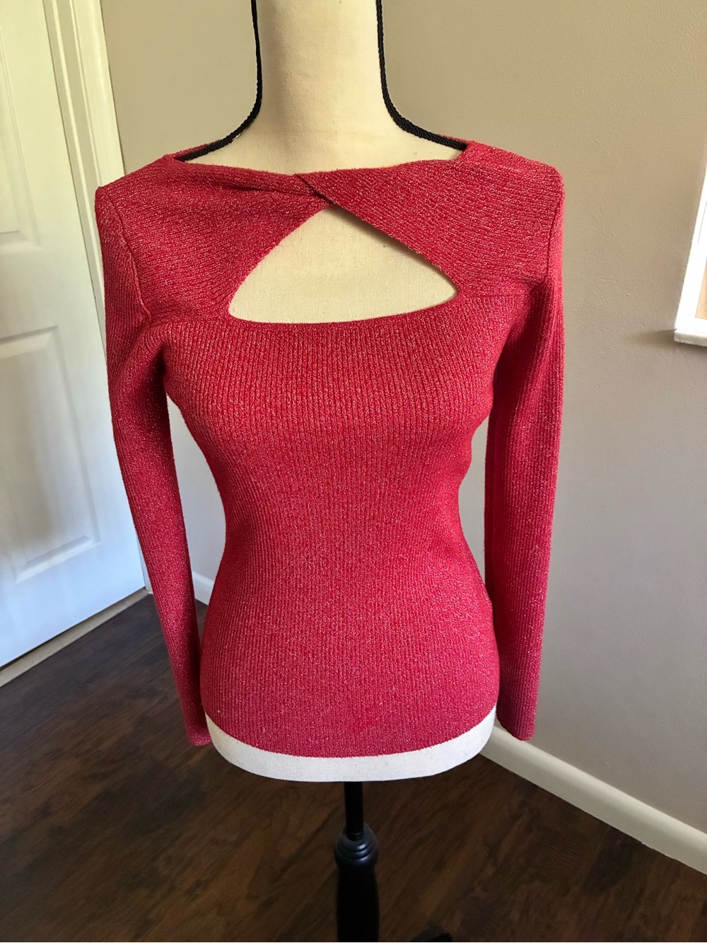 Jessica Simpson Red Shimmer Blouse